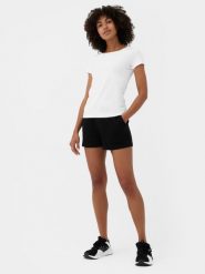 4F Spodenki dresowe damskie M. Czarne szorty damskie 4f, m, bez wzorów, z bawełny. W wyprzedaży za 29.99 zł.