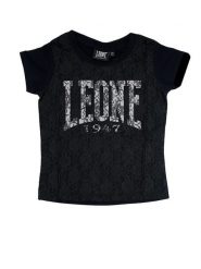 Koszulka na co dzień na siłownię. Czarne t-shirty i topy dla dziewczynek LEONE 1947 APPAREL, bez wzorów, z dżerseju, bez ramiączek. Za 63.11 zł.