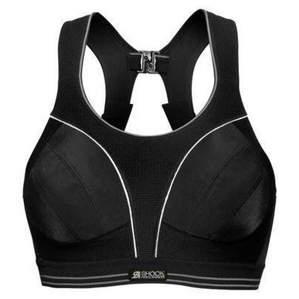 Biustonosz treningowy Shock Absorber Ultimate Run Bra. Czarne biustonosze Shock Absorber, bez wzorów. Za 179.99 zł.