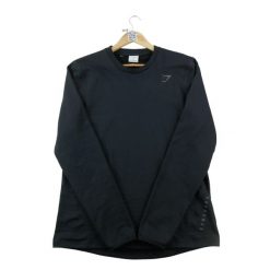 Second life - Bluza męska Regular fit Materiał elastyczny - Jak nowy. Czarne bluzy sportowe męskie GYMSHARK, l, bez wzorów, z materiału, bez kaptura, na fitness i siłownię. Za 146.96 zł.