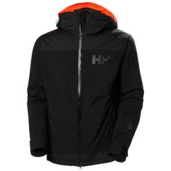 Kurtka narciarska Helly Hansen Powdreamer 2.0. Czarne kurtki snowboardowe męskie Helly Hansen, m, bez wzorów, z dzianiny, bez kaptura, narciarskie, primaloft. Za 1,149.00 zł.