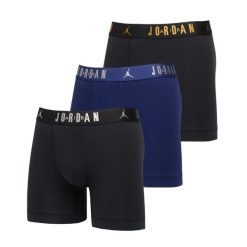 Bokserki męskie Air Jordan Flight Cotton Core 3-Pack Boxer Brief - JM0622-K5X. Czarne bokserki męskie Jordan, m, bez wzorów. Za 263.35 zł.