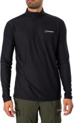 Bluza Berghaus 24/7 Tech Tee LS HZ - jet black. Czarne bluzy męskie Berghaus, m, bez wzorów, bez kaptura. Za 203.43 zł.
