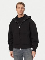 Calvin Klein Bluza LV04RE218G Czarny Relaxed Fit. Czarne bluzy męskie Calvin Klein, m, bez wzorów, z syntetyku, bez kaptura. Za 649.99 zł.