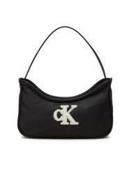 Calvin Klein Jeans Torebka Teddy Ck IU0IU00684 Czarny. Czarne torebki do ręki damskie Calvin Klein Jeans, bez wzorów, z jeansu, bez dodatków. Za 189.99 zł.