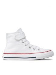 Converse Trampki Chuck Taylor All Star 1V Hi 372884C Biały. Białe trampki i tenisówki dziewczęce Converse, bez wzorów, z materiału, bez zapięcia. Za 239.99 zł.