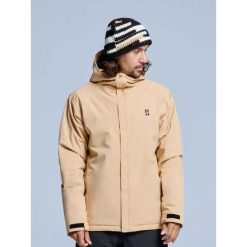Kurtka narciarska męska – Arctic 2L ocieplana – Ciepły piasek. Brązowe kurtki sportowe męskie POEDERBAAS, na zimę, l, bez wzorów, z poliesteru, narciarskie. Za 915.52 zł.