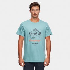 Koszulka turystyczna męska Alpinus Polaris. Brązowe koszulki sportowe męskie Alpinus, m, bez wzorów, bez kołnierzyka, bez ramiączek, trekkingowe. Za 89.00 zł.
