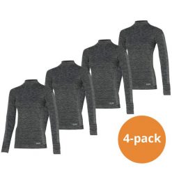 Koszulka termoaktywna Heat Keeper z długim rękawem damska Premium 4-pak. Czarne koszulki sportowe damskie HEAT KEEPER, m, bez wzorów, bez kołnierzyka, bez ramiączek, narciarskie. Za 303.99 zł.
