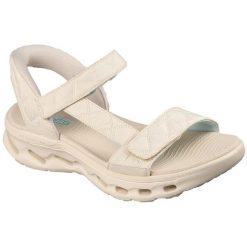 Sandały damskie Skechers Go Walk Glide-step 2.0 Sandal. Brązowe sandały damskie Skechers, bez wzorów, z materiału, bez obcasa, bez zapięcia. Za 379.99 zł.