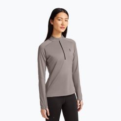 Bluza do biegania damska On Climate Shirt. Brązowe bluzy sportowe damskie On, bez wzorów, bez kaptura, do biegania. Za 459.99 zł.