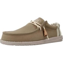 Buty HEY DUDE WALLY LINEN NATURAL Zielony. Zielone trekkingi męskie PRO BRANDS, trekkingowe. Za 233.99 zł.