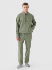 4F Spodnie casual męskie - oliwkowe/khaki M. Brązowe spodnie sportowe męskie 4f, l, bez wzorów, z bawełny. W wyprzedaży za 99.99 zł.