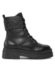 Liu Jo Trzewiki Love 42 SF3031 P0102 Czarny. Czarne botki damskie Liu Jo, ze skóry, bez obcasa, na płaskiej podeszwie, bez zapięcia. Za 1,119.00 zł.