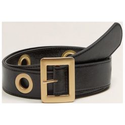 Mango - Pasek Eyelet. Szare paski damskie Mango, w paski, z materiału. Za 69.90 zł.