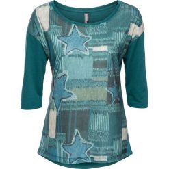 Shirt bonprix niebieskozielony. Bluzki damskie bonprix. Za 21.99 zł.