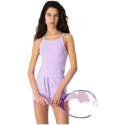 Koszulka sportowa damska Champion Tank Top. Fioletowe szorty sportowe damskie Champion, bez wzorów, z bawełny, sportowe. Za 65.40 zł.