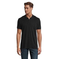 Męska Koszulka Polo Planet. Czarne koszulki polo męskie SOL'S, m, bez wzorów, bez kołnierzyka, bez ramiączek, trekkingowe. Za 65.99 zł.