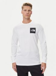The North Face Longsleeve Fine NF0A8A6P Biały Regular Fit. Białe bluzki z długim rękawem męskie The North Face, m, bez wzorów, z bawełny, bez kołnierzyka. Za 129.99 zł.