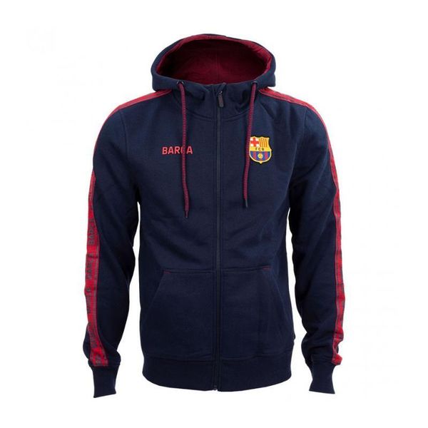 Najpiękniejszy klasyczny sweter Barcelony. Niebieskie swetry przez głowę męskie FC Barcelona, bez wzorów, bez kołnierzyka. W wyprzedaży za 294.90 zł.