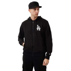Bluza New Era League Essential Fz Losdod Blkwhi Dorosłych. Białe bluzy męskie New Era, m, bez wzorów, z bawełny, bez kaptura. Za 249.99 zł.
