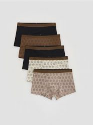 Bokserki ze świątecznym wzorem 3 pack - beżowy. Brązowe bokserki męskie Reserved, l, bez wzorów. Za 99.99 zł.