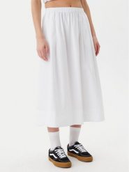 Vans Spódnica midi Francesca VN000M9R Biały Regular Fit. Białe spódnice damskie Vans, l, bez wzorów, z bawełny, midi. Za 179.99 zł.