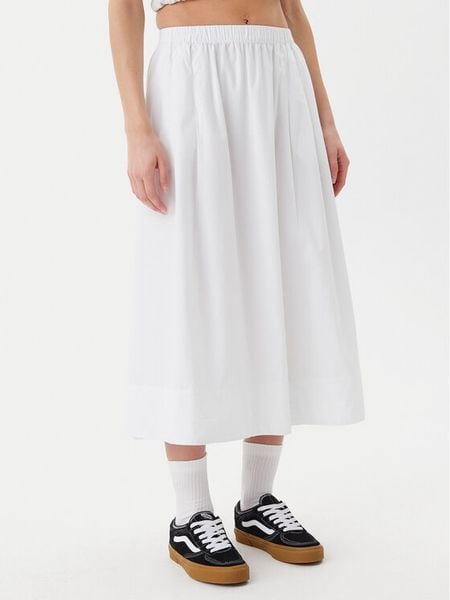 Vans Spódnica midi Francesca VN000M9R Biały Regular Fit. Białe spódnice damskie Vans, l, bez wzorów, z bawełny, midi. Za 179.99 zł.