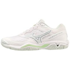 Buty halowe do piłki ręcznej Mizuno Wave Phantom 3. Białe obuwie sportowe damskie Mizuno, bez wzorów, z materiału, do biegania, mizuno wave. Za 399.99 zł.