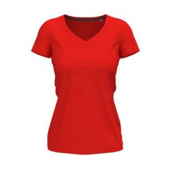 Damska Koszulka Z Dekoltem Claire V. Czerwone koszulki sportowe damskie Stedman, xl, bez wzorów, bez kołnierzyka, bez ramiączek, trekkingowe. Za 59.99 zł.