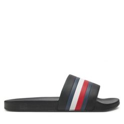 Klapki Tommy Hilfiger. Czarne klapki męskie Tommy Hilfiger. Za 129.99 zł.