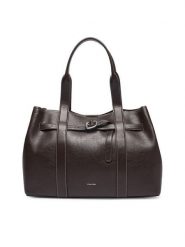 Calvin Klein Torebka Buckle Medium Work Tote LV04F3549G Brązowy. Brązowe torebki do ręki damskie Calvin Klein, bez wzorów, ze skóry, bez dodatków. Za 749.99 zł.