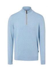 Bugatti sweter bez rękawów z dzianiny Mężczyźni Bawełna niebieski, XL. Niebieskie swetry przez głowę męskie Bugatti, m, bez wzorów, z bawełny, bez kołnierzyka. Za 349.95 zł.
