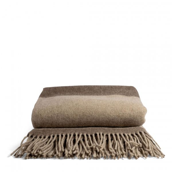 Pled, wełna merino/nylon, 130 x 170 cm, beżowy. Brązowe kocyki dla dzieci Sagaform, z nylonu. W wyprzedaży za 386.00 zł.