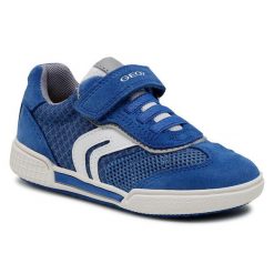 Sneakersy Geox. Niebieskie trampki i tenisówki chłopięce Geox, bez wzorów, bez zapięcia. Za 279.00 zł.