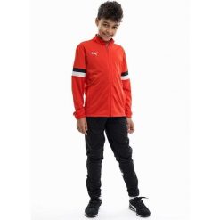 Dres treningowy chłopięcy Puma 65865501. Białe spodnie sportowe dla chłopców Puma, bez wzorów, z dresówki, sportowe, na jogę i pilates. Za 195.99 zł.