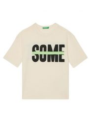 United Colors Of Benetton T-Shirt 3PCMC10N7 Écru Regular Fit. T-shirty dla chłopców United Colors Of Benetton, bez wzorów, z bawełny, bez ramiączek. Za 49.99 zł.