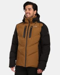 Męska kurtka narciarska Kilpi SKIMMIO-M. Brązowe kurtki snowboardowe męskie Kilpi, l, bez wzorów, z materiału, długie, z kapturem, narciarskie. Za 525.33 zł.