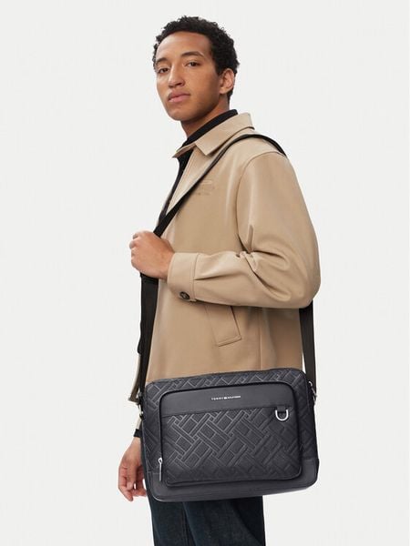 Tommy Hilfiger Saszetka Th Flag Computer Bag AM0AM14428 Szary. Szare saszetki męskie Tommy Hilfiger, ze skóry. Za 649.99 zł.