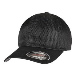 Czapka Z Daszkiem 360 Omnimesh. Czarne czapki i kapelusze damskie FLEXFIT, bez wzorów. Za 73.99 zł.