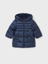 Mayoral Płaszcz zimowy 2.425 Granatowy Regular Fit. Niebieskie buty zimowe dziewczęce Mayoral, na zimę, bez wzorów, z syntetyku, bez kaptura. Za 159.99 zł.