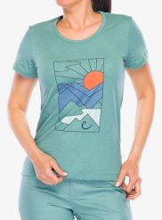 Koszulka bawełniana damska Edelrid Highball T-Shirt V. Zielone t-shirty damskie EDELRID, xs, bez wzorów, z bawełny, bez kołnierzyka. Za 126.49 zł.