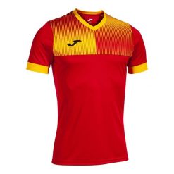Jersey Joma Eco Supernova. Czerwone koszulki sportowe męskie Joma, m, bez wzorów, z jersey, bez kołnierzyka, bez ramiączek, do piłki nożnej. W wyprzedaży za 129.90 zł.