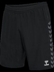 Hummel Męskie szorty hmlAUTHENTIC WOVEN SHORTS z elastycznego poliestru. Czarne krótkie spodenki sportowe męskie Hummel, l, bez wzorów, z elastanu, na fitness i siłownię. Za 142.00 zł.