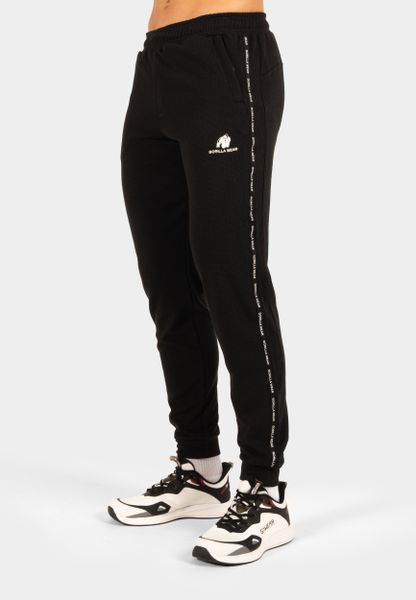 Harvey Track Spodnie - Czarny. Czarne spodnie sportowe męskie GORILLA WEAR, xl, bez wzorów, z bawełny, na fitness i siłownię. Za 244.00 zł.