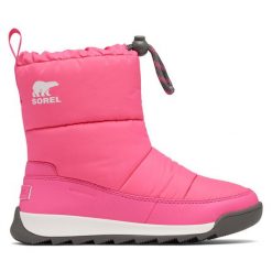 Śniegowce Sorel. Czerwone śniegowce dziewczęce Sorel, bez zapięcia. Za 299.99 zł.
