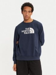 The North Face Bluza Drew Peak NF0A89EK Granatowy Regular Fit. Niebieskie bluzy męskie The North Face, l, bez wzorów, z bawełny, bez kaptura. Za 219.99 zł.