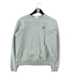 Second life - Fila męski sweter z okrągłym dekoltem Y2K vintage - Jak nowy. Szare swetry przez głowę męskie Fila, l, bez wzorów, z dresówki, bez kołnierzyka. Za 85.16 zł.