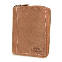 Portfel męski j. brązowy Beltimore vintage G71. Brązowe portfele męskie bez wzorów, ze skóry. Za 71.49 zł.