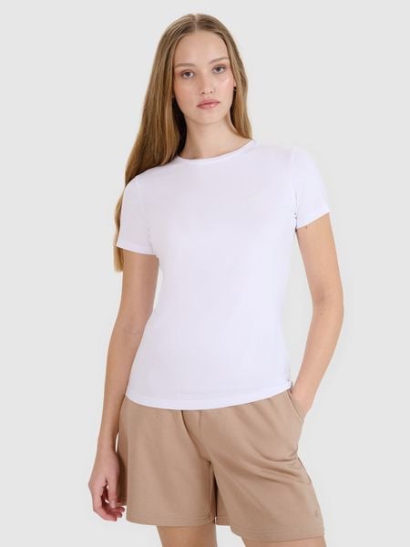 4F T-shirt slim gładki damski (2-pack) - biały XS. Białe koszulki sportowe damskie 4f, xs, bez wzorów, z bawełny, klasyczne, bez kołnierzyka. W wyprzedaży za 59.99 zł.